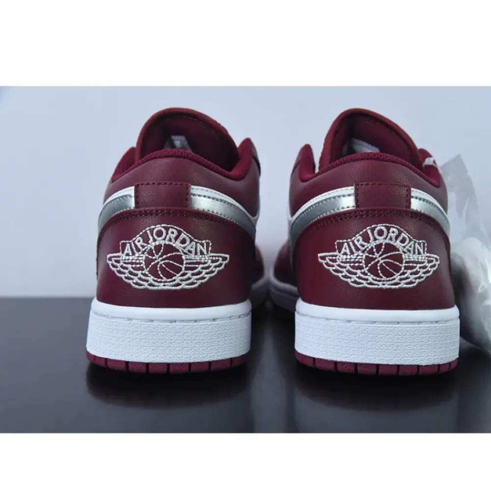 Air Jordan 1 Low White Bordeaux  553558-615