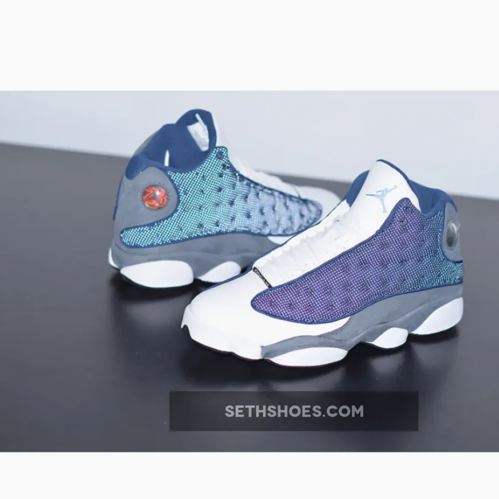 Air Jordan 13 “Flint” Navy/Flint Grey-White-University Blue 414571-404