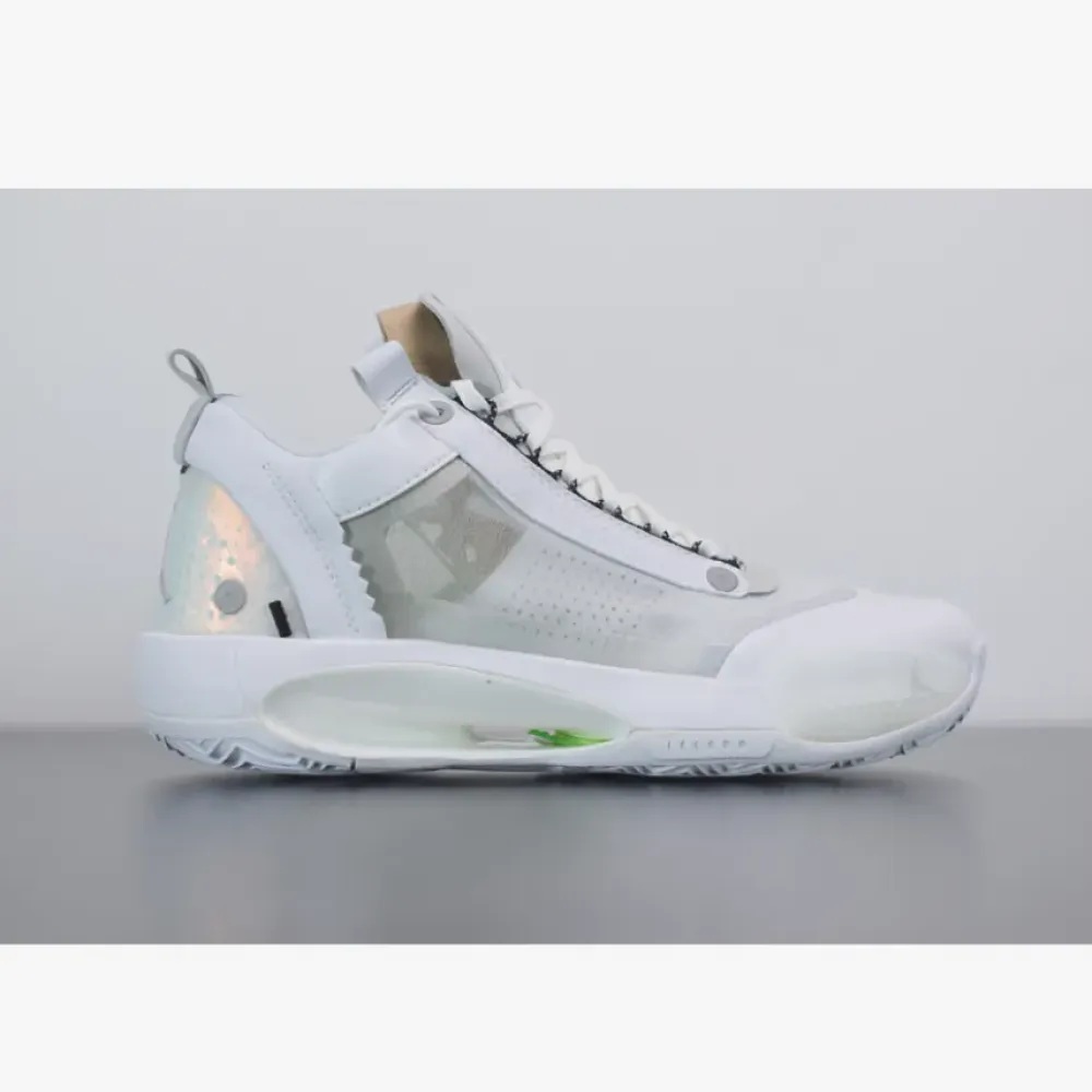 Air Jordan 34 Low “Pure Money” White/Metallic Silver-Pure Platinum CU3473-100