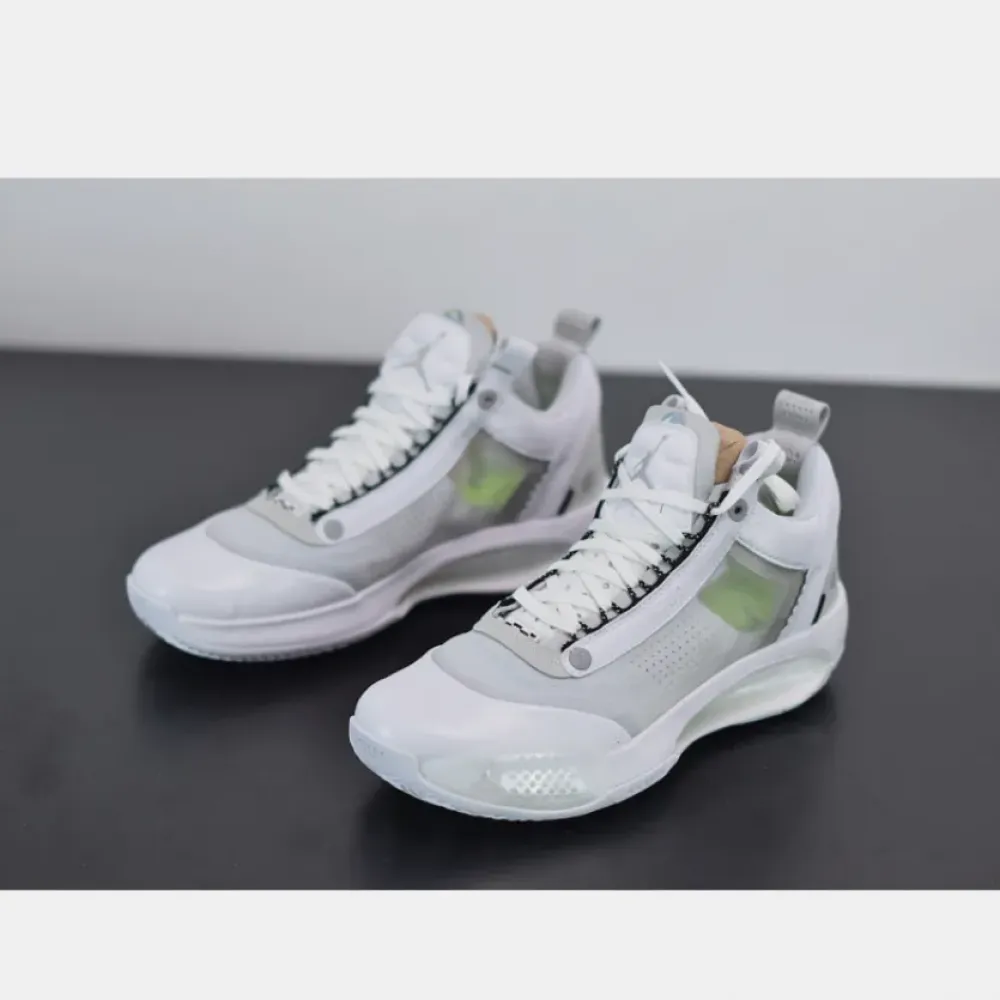 Air Jordan 34 Low “Pure Money” White/Metallic Silver-Pure Platinum CU3473-100