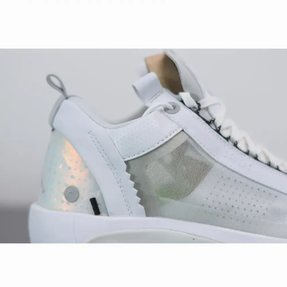 Air Jordan 34 Low “Pure Money” White/Metallic Silver-Pure Platinum CU3473-100