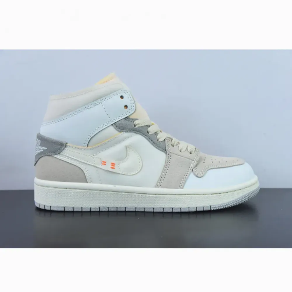 Air Jordan 1 Mid SE “Craft” White/Phantom/Neutral Grey  DM9652-100