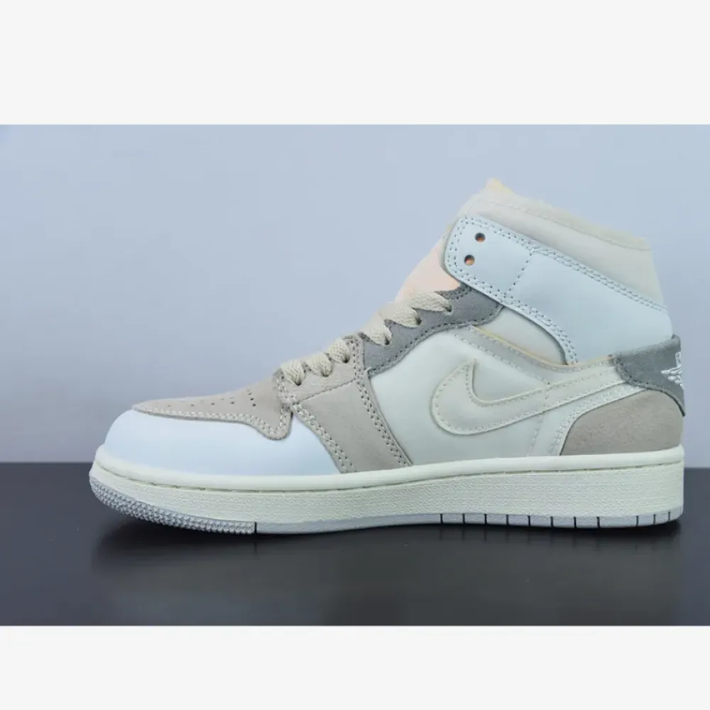 Air Jordan 1 Mid SE “Craft” White/Phantom/Neutral Grey  DM9652-100