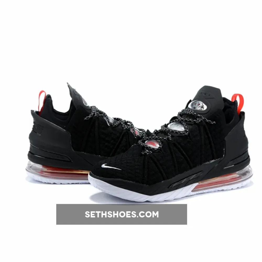 Nike LeBron 18 Black/University Red-White CQ9283-001