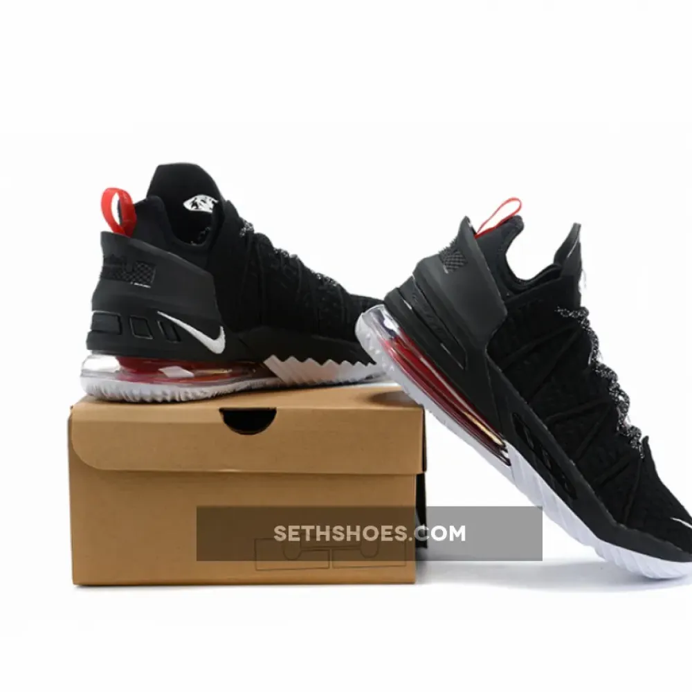 Nike LeBron 18 Black/University Red-White CQ9283-001