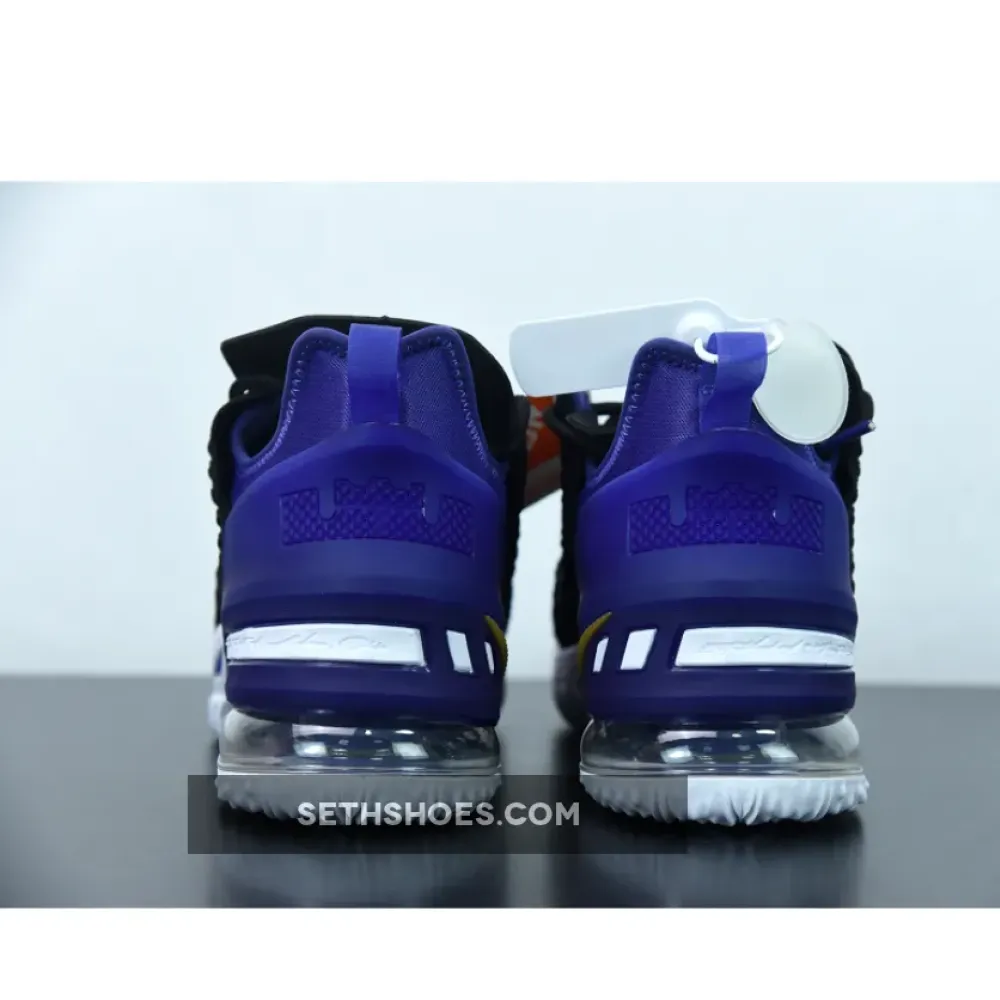 Nike LeBron 18 “Lakers” Black/Metallic Gold-Court Purple-White  CQ9283-004