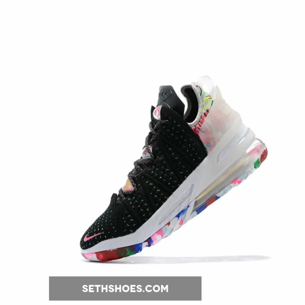 Nike LeBron 18 “James Gang” Black/Multi-Color-White CQ9283-002