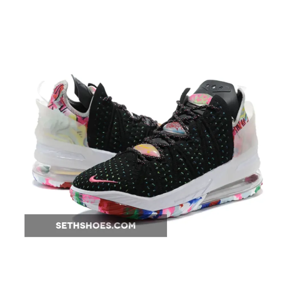 Nike LeBron 18 “James Gang” Black/Multi-Color-White CQ9283-002