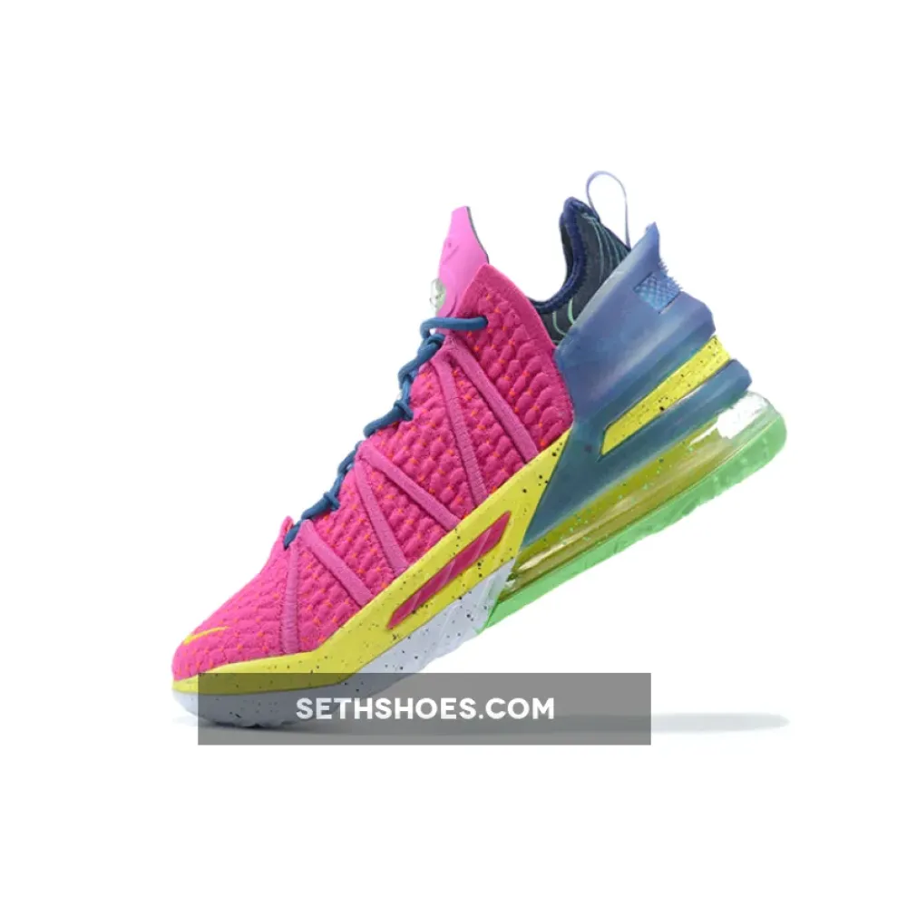 Nike LeBron 18 “Los Angeles By Night” Pink Prime/Multicolor DB8148-600