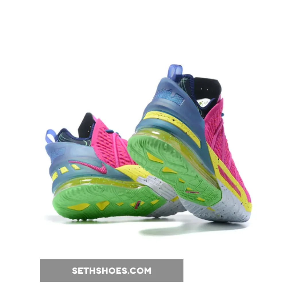 Nike LeBron 18 “Los Angeles By Night” Pink Prime/Multicolor DB8148-600