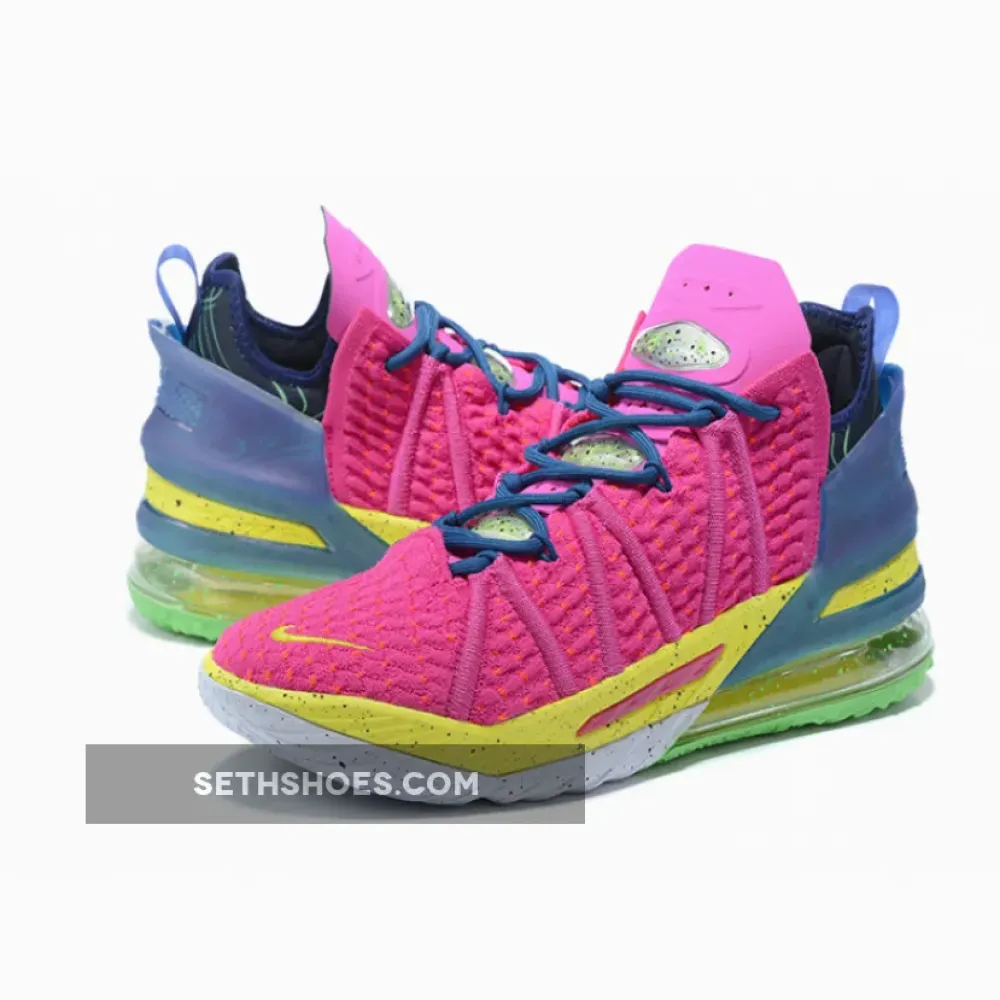 Nike LeBron 18 “Los Angeles By Night” Pink Prime/Multicolor DB8148-600
