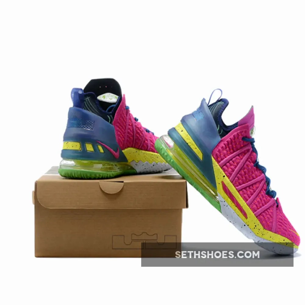 Nike LeBron 18 “Los Angeles By Night” Pink Prime/Multicolor DB8148-600