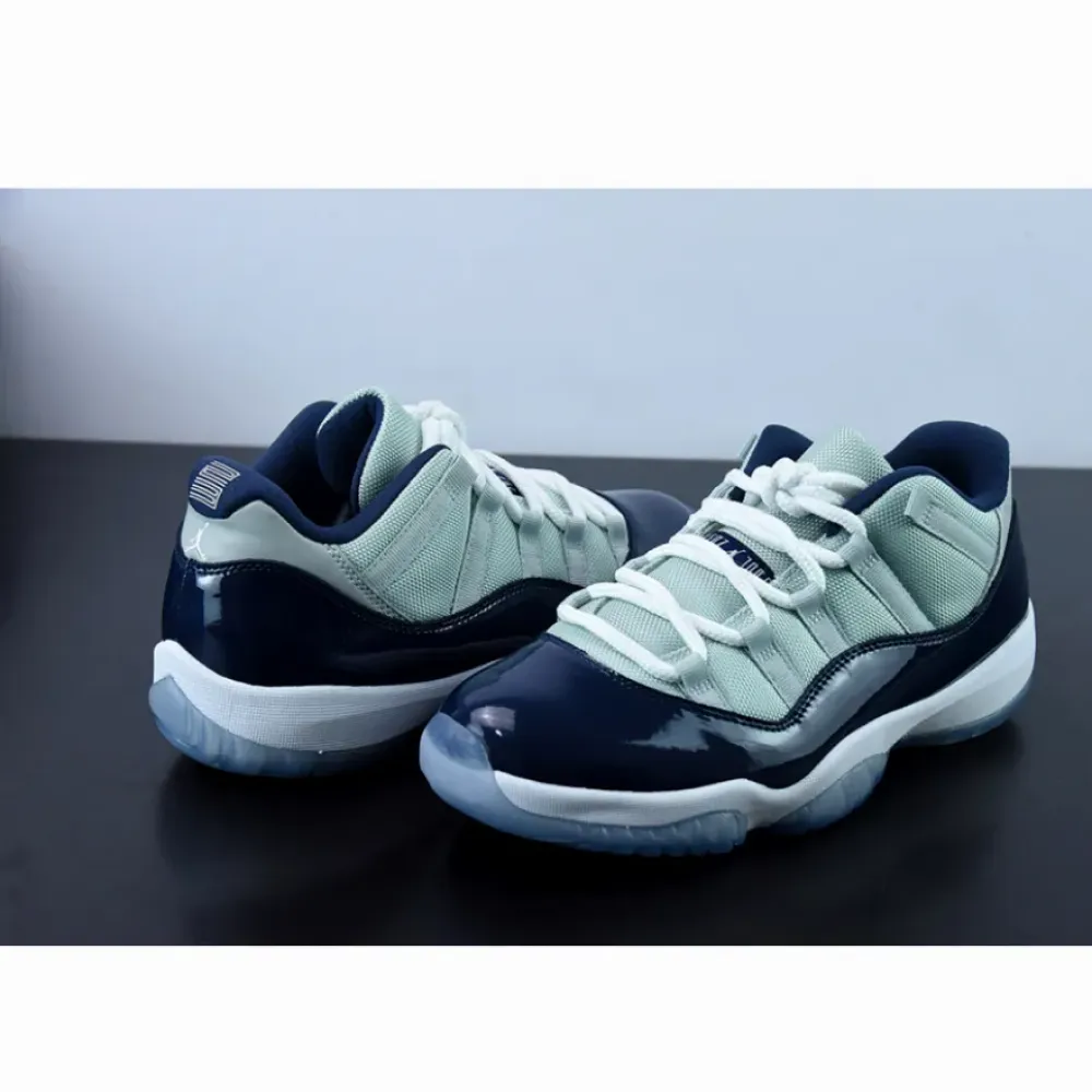 Air Jordan 11 Low “Georgetown” Grey Mist/White-Midnight Navy 528895-007