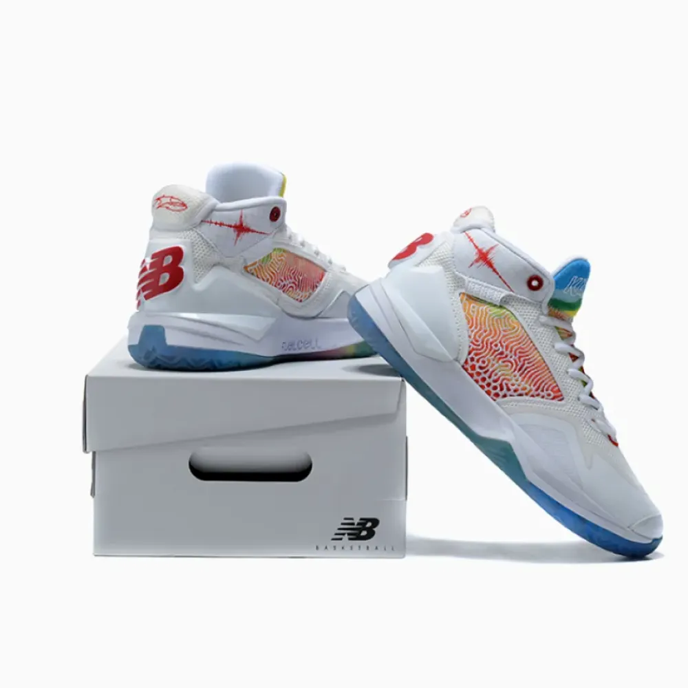 New Balance KAWHI “Seismic Moment” White/Team Red/Ice Blue BBKLSSB1