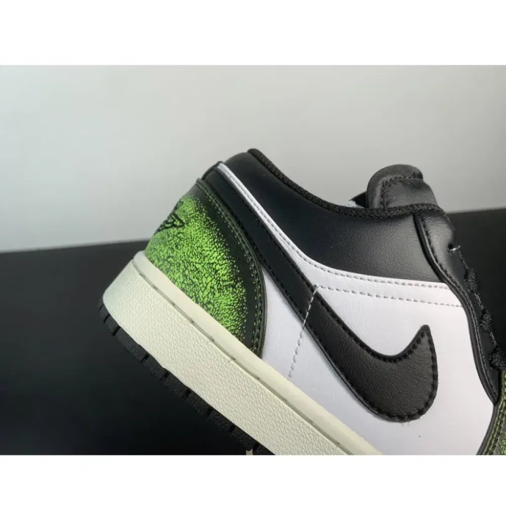 Air Jordan 1 Low Wear Away Black Green  DN3705-003