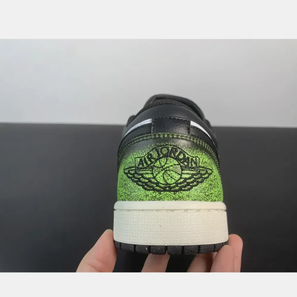 Air Jordan 1 Low Wear Away Black Green  DN3705-003