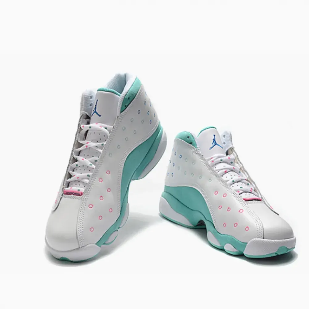 Air Jordan 13 GS White/Soar-Aurora Green-Digital Pink 439358-100