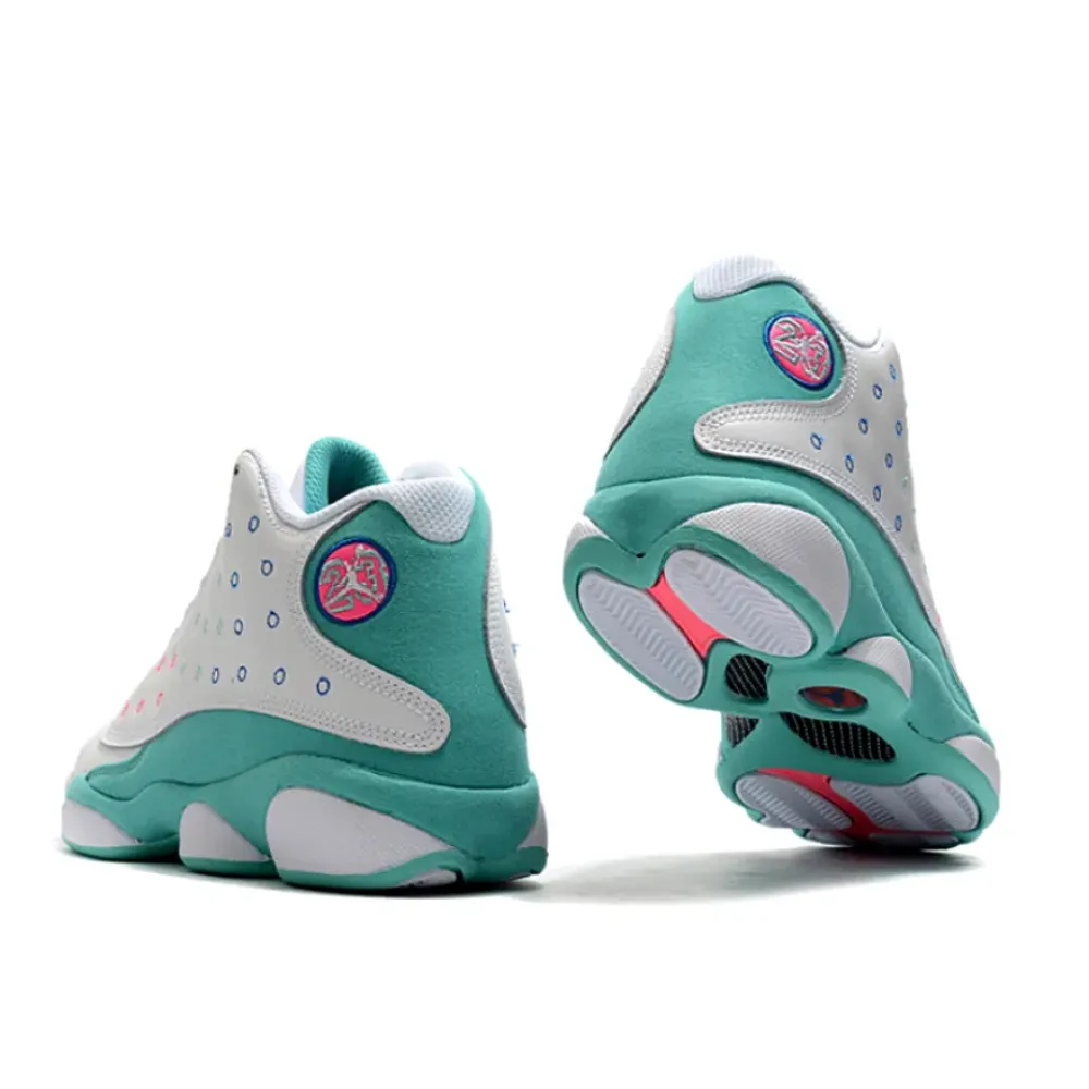 Air Jordan 13 GS White/Soar-Aurora Green-Digital Pink 439358-100