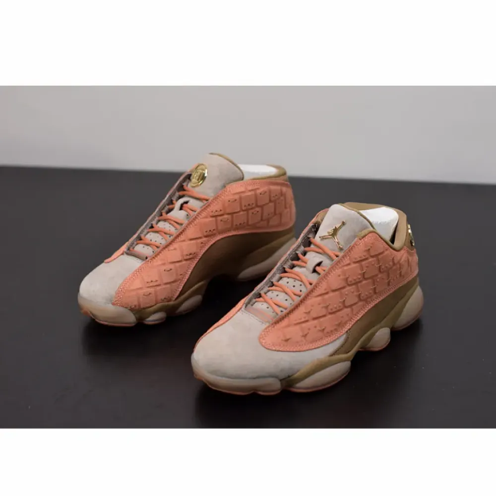 Clot x Air Jordan 13 Low Sepia Stone/Canteen-Terra Blush  AT3102-200