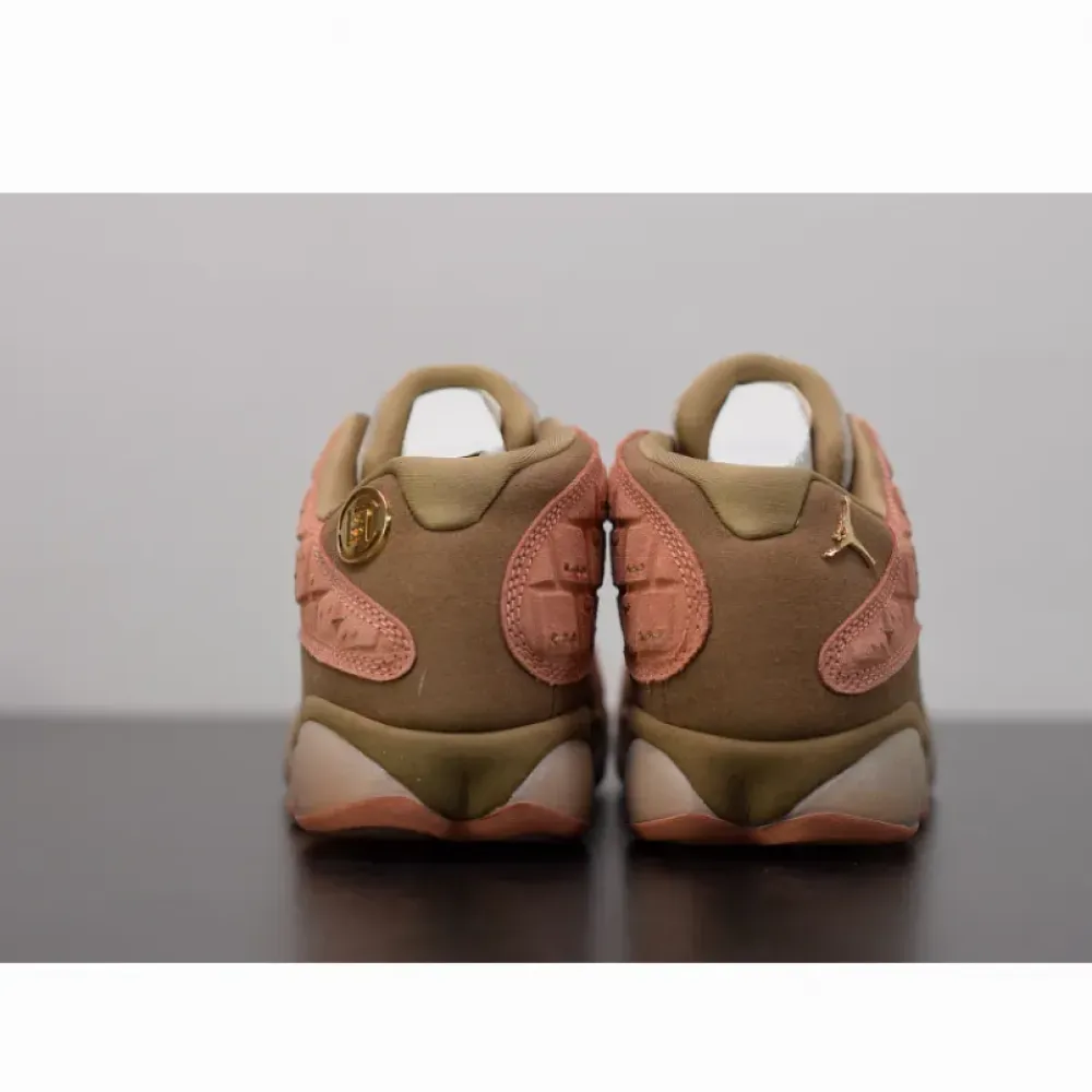 Clot x Air Jordan 13 Low Sepia Stone/Canteen-Terra Blush  AT3102-200