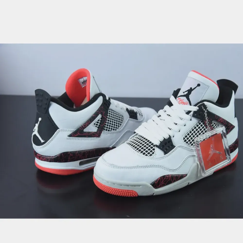 Air Jordan 4 “Flight Nostalgia” White/Black-Bright Crimson-Pale Citron  308497-116