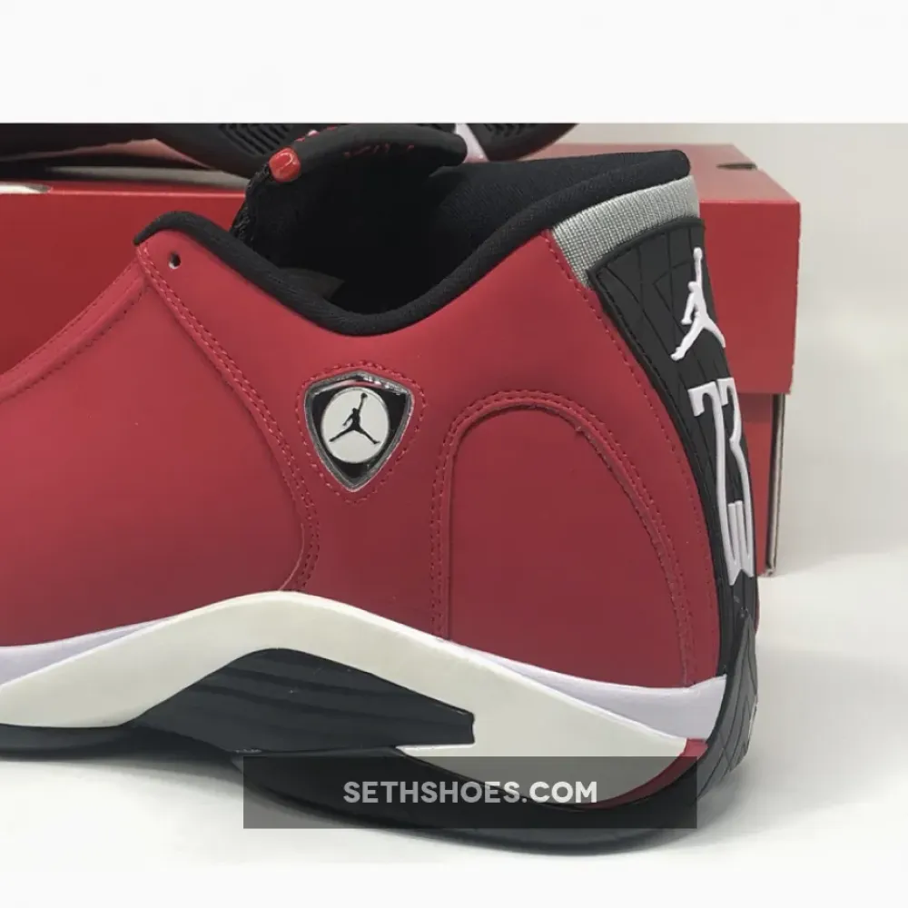 Air Jordan 14 Black/Gym Red-White-Off White  487471-006