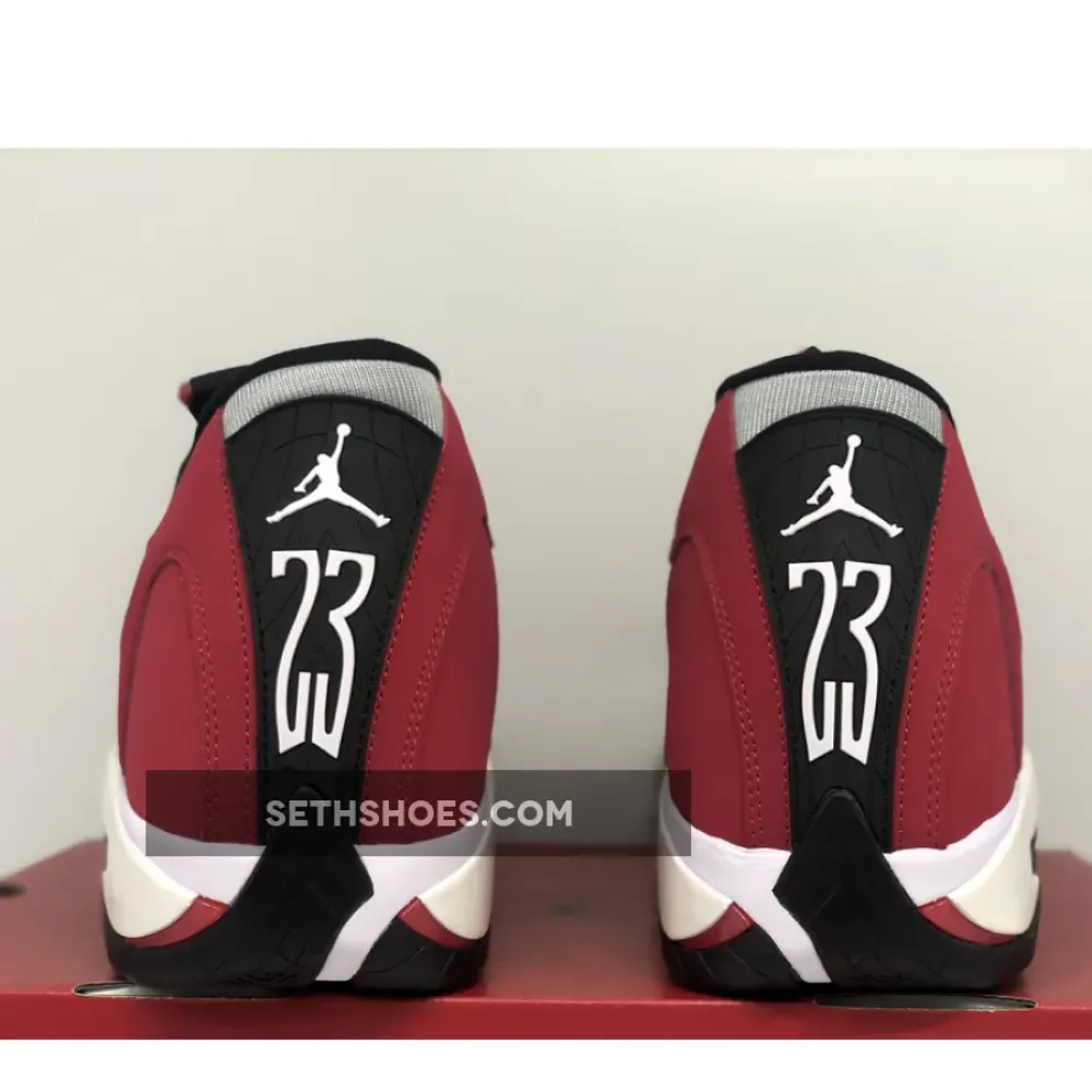 Air Jordan 14 Black/Gym Red-White-Off White  487471-006