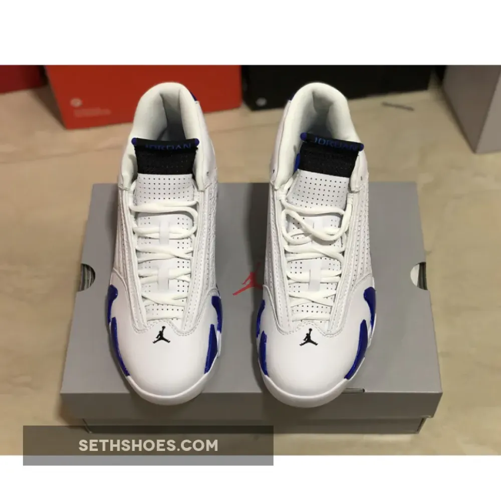 Air Jordan 14 White/Hyper Royal-Black  487471-104