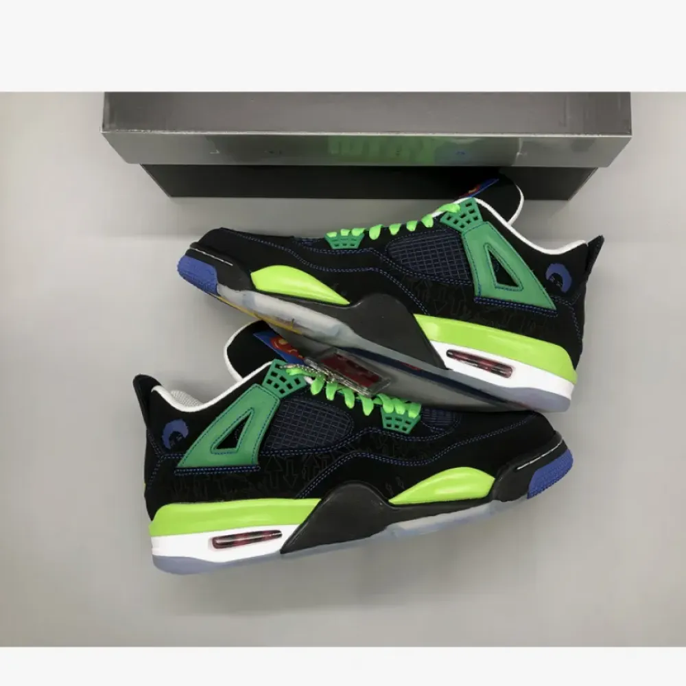Air Jordan 4 Doernbecher Black/Old Royal-Electric Green-White 308497-015