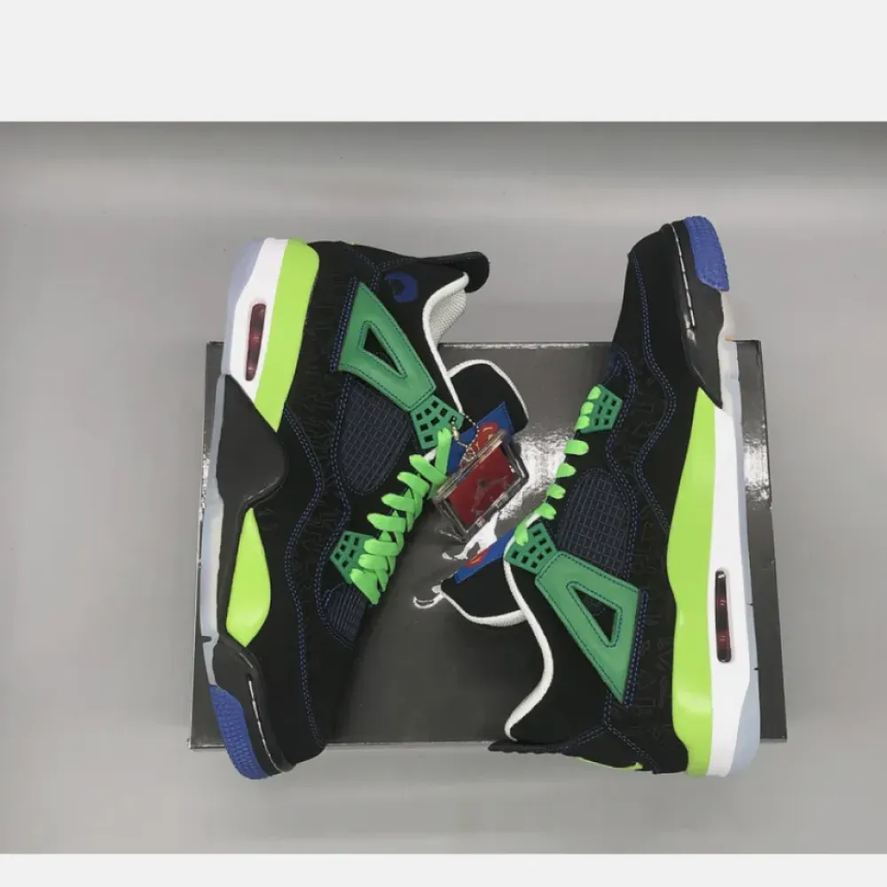 Air Jordan 4 Doernbecher Black/Old Royal-Electric Green-White 308497-015