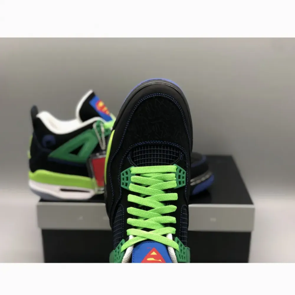 Air Jordan 4 Doernbecher Black/Old Royal-Electric Green-White 308497-015