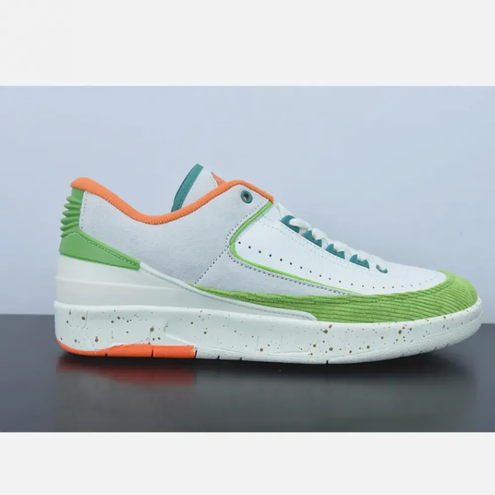 Titan x Air Jordan 2 Low Sail/Safety Orange-Chlorophyll-Coconut Milk DV6206-183