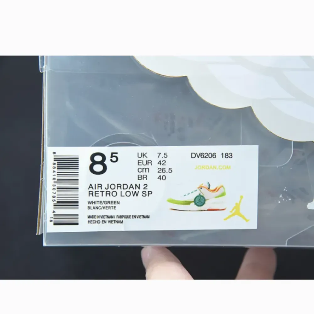 Titan x Air Jordan 2 Low Sail/Safety Orange-Chlorophyll-Coconut Milk DV6206-183