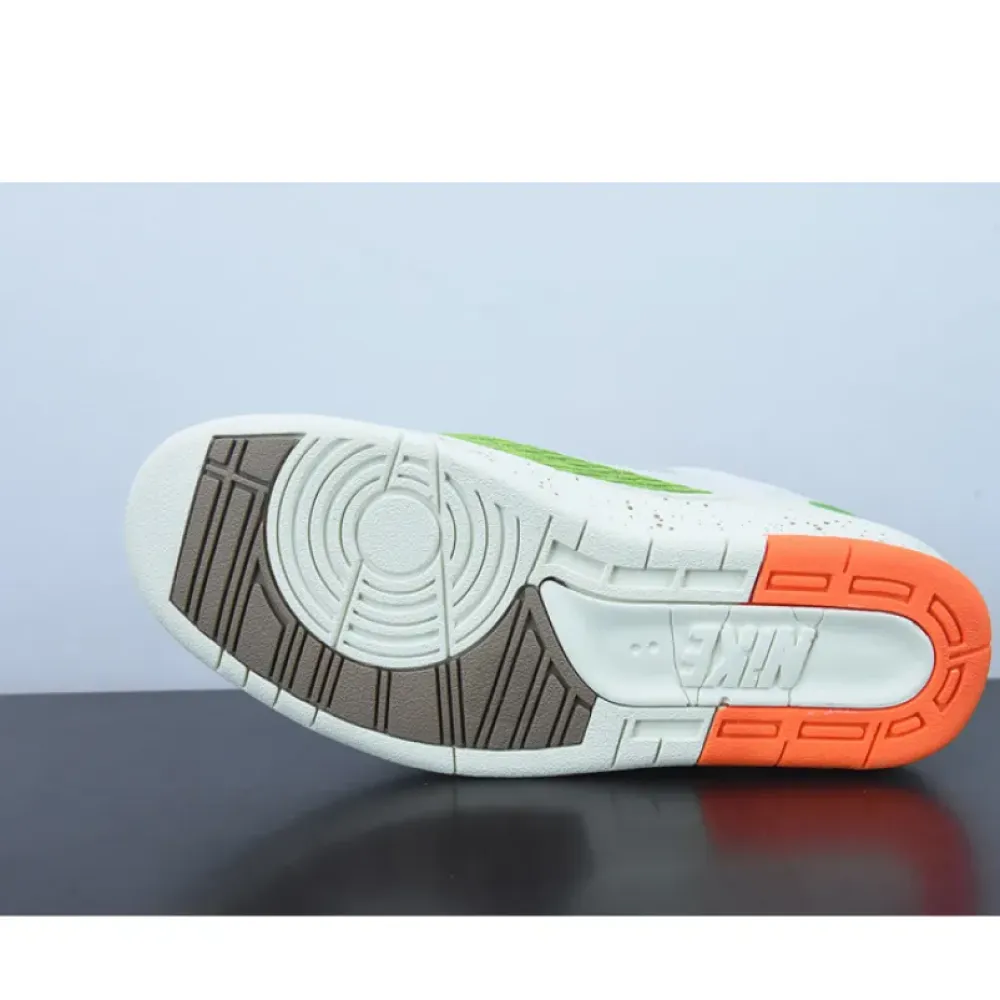 Titan x Air Jordan 2 Low Sail/Safety Orange-Chlorophyll-Coconut Milk DV6206-183