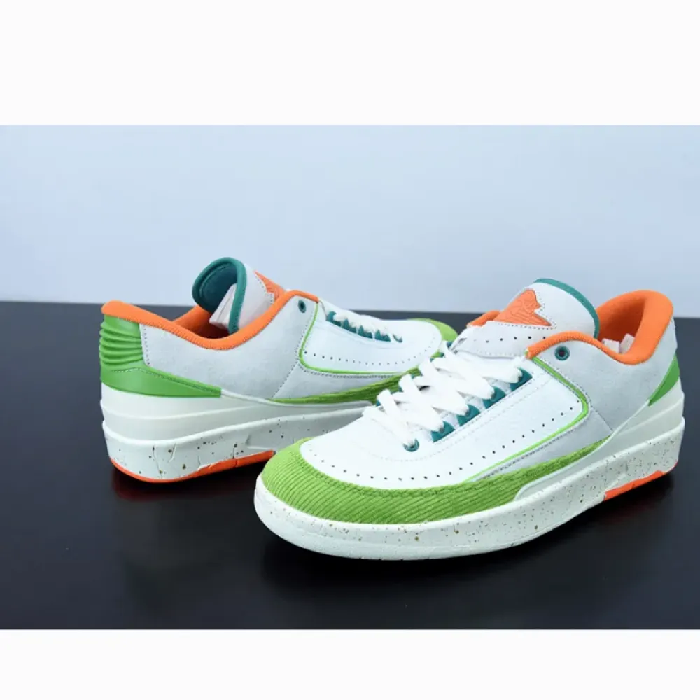 Titan x Air Jordan 2 Low Sail/Safety Orange-Chlorophyll-Coconut Milk DV6206-183