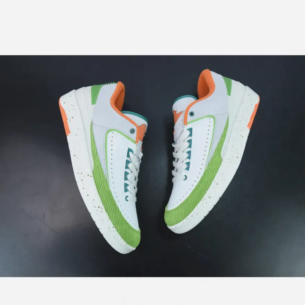 Titan x Air Jordan 2 Low Sail/Safety Orange-Chlorophyll-Coconut Milk DV6206-183