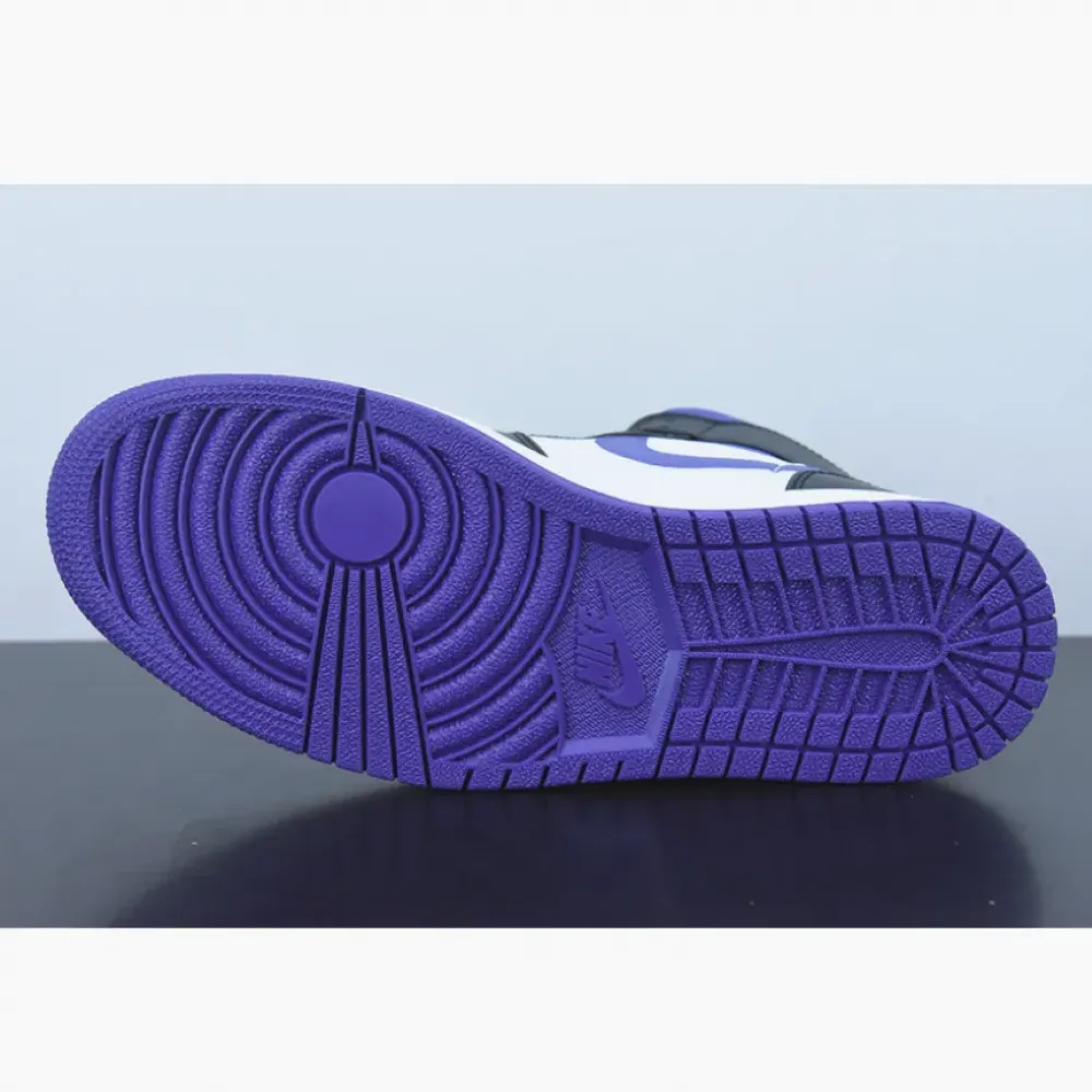 Air Jordan 1 Mid “White/Black/Court Purple”  554724-095