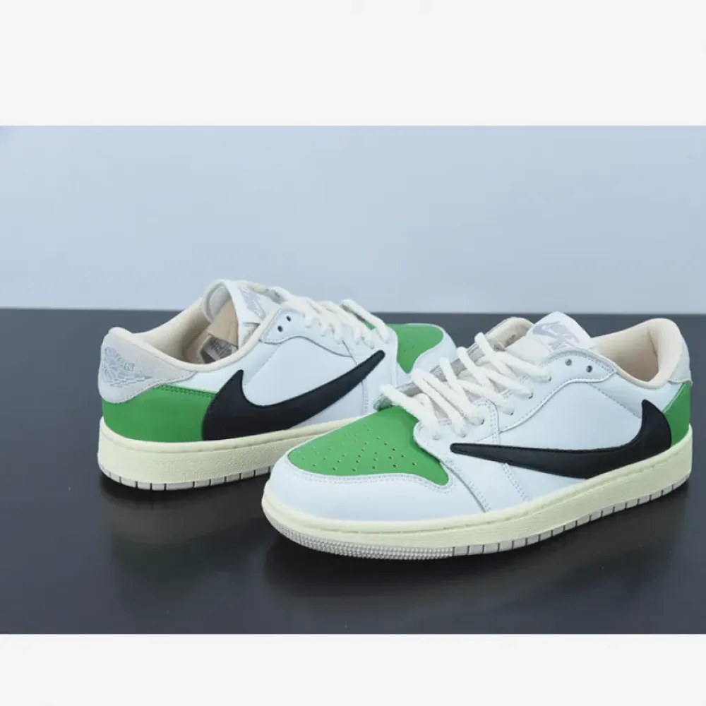 Travis Scott x Air Jordan 1 Low OG White Green