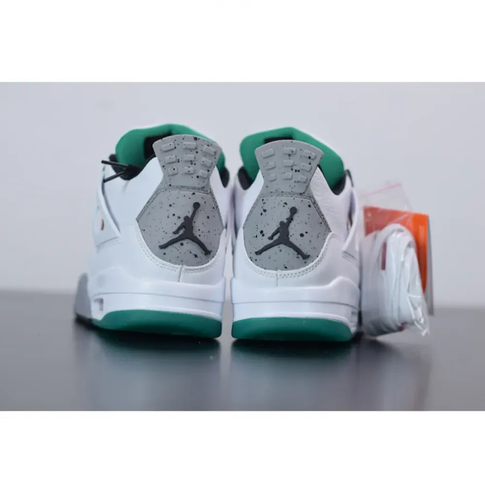 Air Jordan 4 Retro ‘Green Rasta’ White/Black/University Red/Lucid Green AQ9129-100