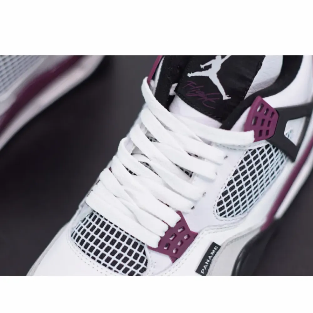 PSG x Air Jordan 4 White/Neutral Grey/Black/Bordeaux  CZ5624-100