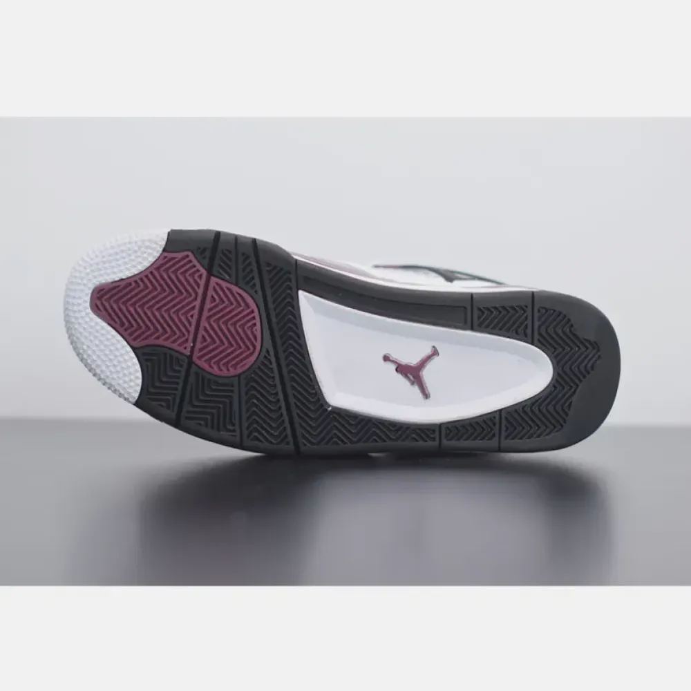PSG x Air Jordan 4 White/Neutral Grey/Black/Bordeaux  CZ5624-100