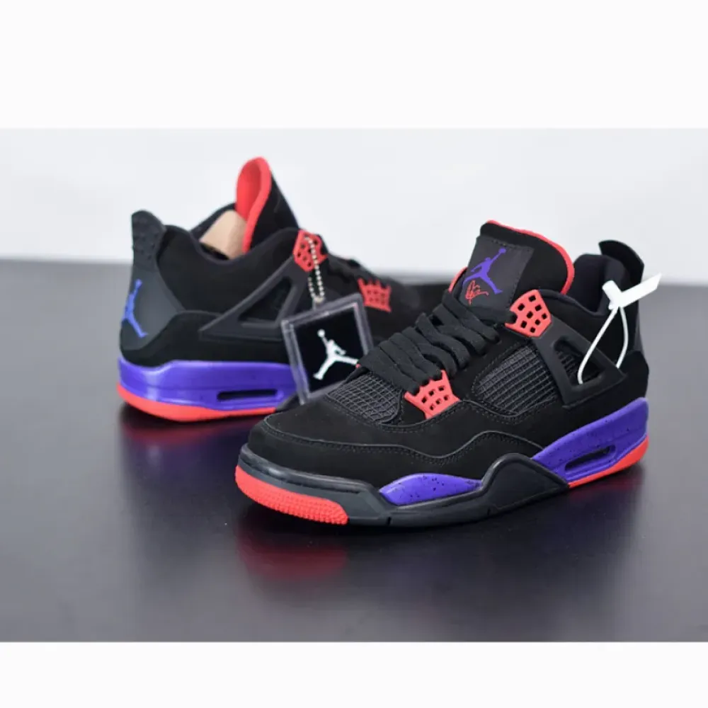Air Jordan 4 Raptors Black/University Red-Court Purple  AQ3816-056