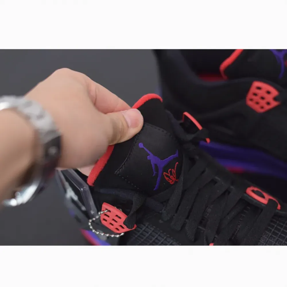 Air Jordan 4 Raptors Black/University Red-Court Purple  AQ3816-056