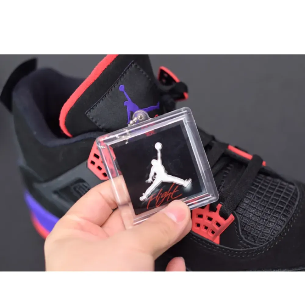 Air Jordan 4 Raptors Black/University Red-Court Purple  AQ3816-056