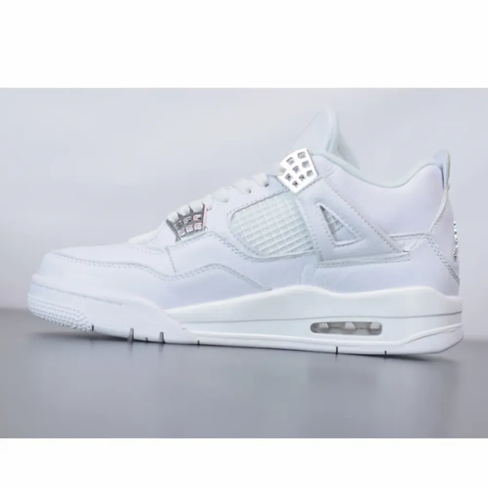 Air Jordan 4 Retro “Pure Money” White/White-Metallic Silver 308497-100