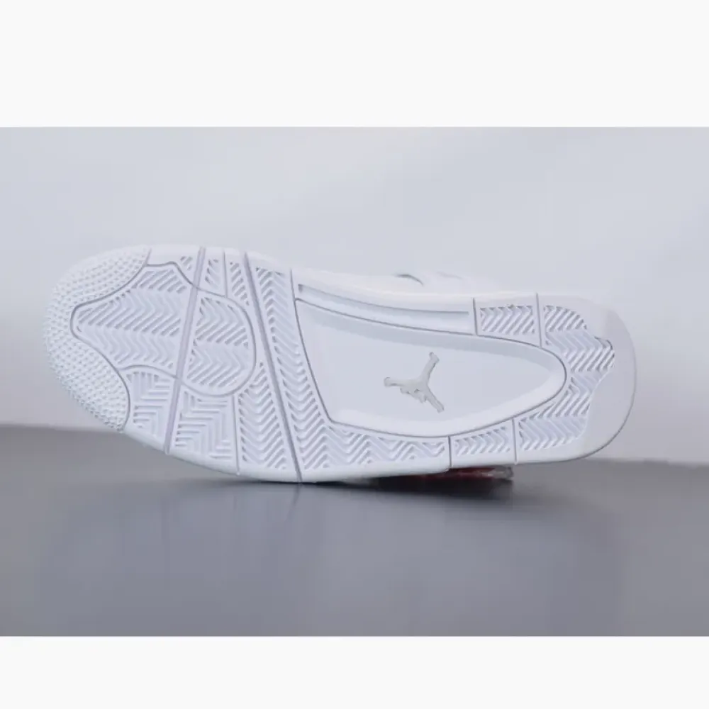 Air Jordan 4 Retro “Pure Money” White/White-Metallic Silver 308497-100