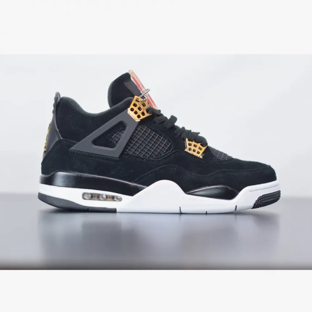 Air Jordan 4 “Royalty” Black/Metallic Gold-White  308497-032