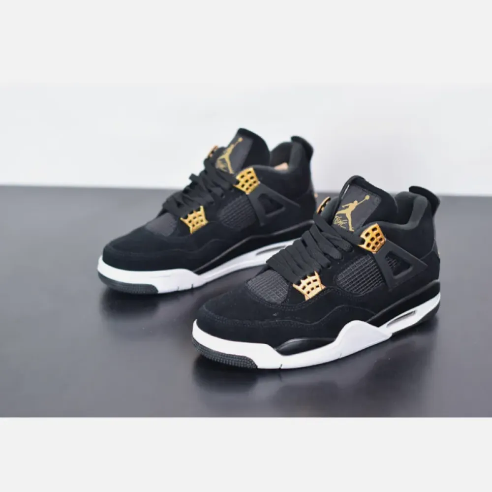 Air Jordan 4 “Royalty” Black/Metallic Gold-White  308497-032
