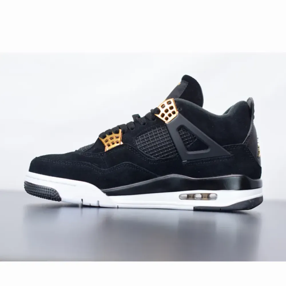 Air Jordan 4 “Royalty” Black/Metallic Gold-White  308497-032