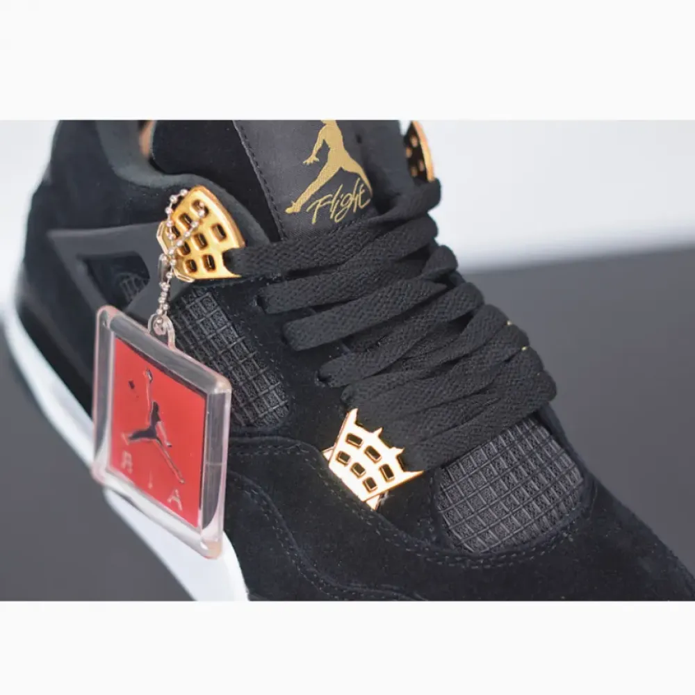 Air Jordan 4 “Royalty” Black/Metallic Gold-White  308497-032